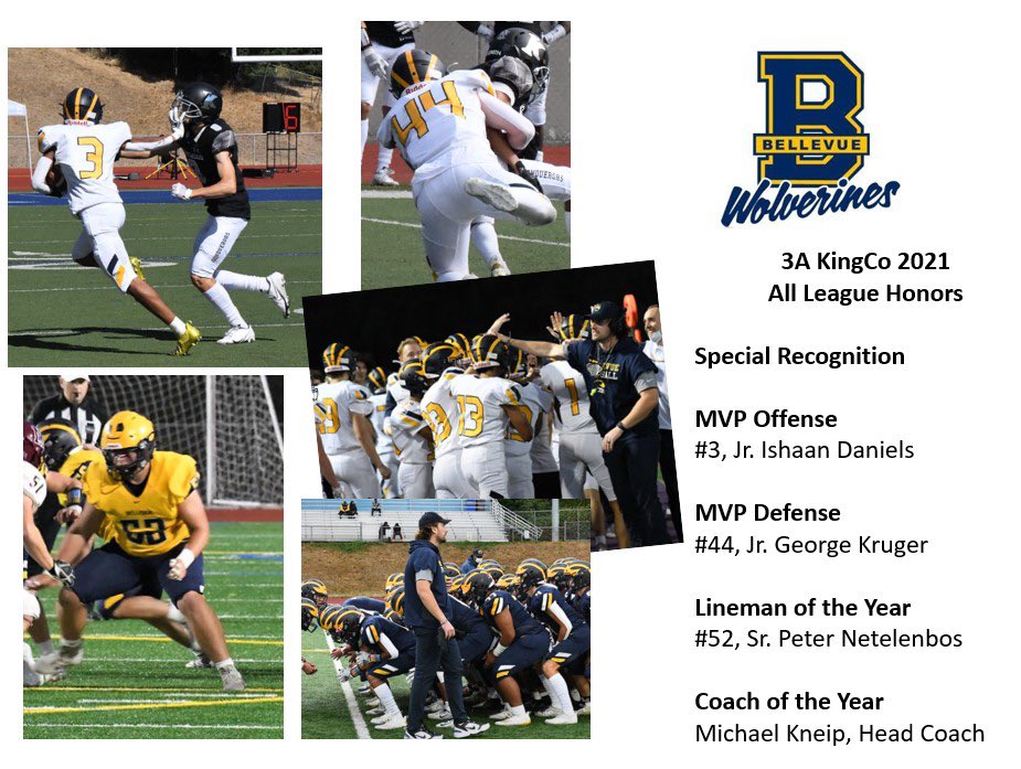 BellevueFB's tweet photo. Congratulations and well done in earning All League Honors!! 3A KingCo.  #bellevuefb https://t.co/VjxRM4iTvz