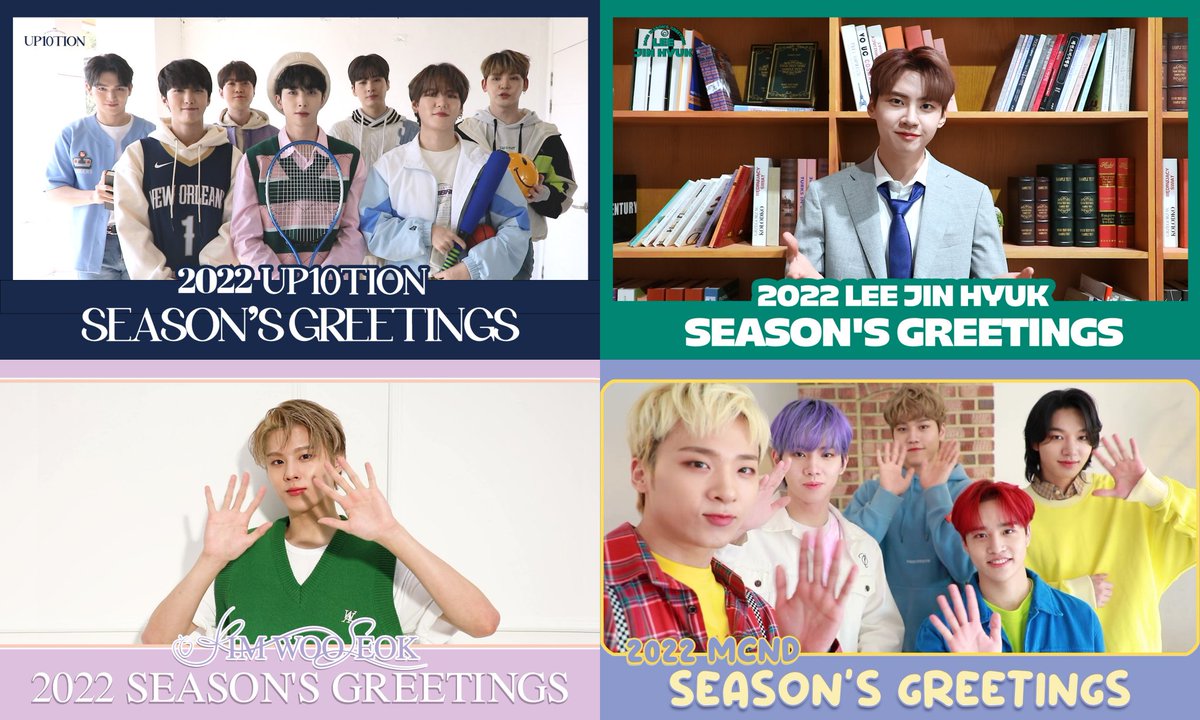 SHCJAngelOT6's tweet photo. My #TOPBROTHERS babies all look good though for this 2022 Season's Greetings! I'll surely end up buying only #UP10TION & #MCND again! π―ππ I love Jinhyuk & Wooseok but, with always the unfair treatment for UP10TION I always end up not buying the solo stuff @TOPmedia_Kr sells π€ͺ https://t.co/AYX4dbb1XT