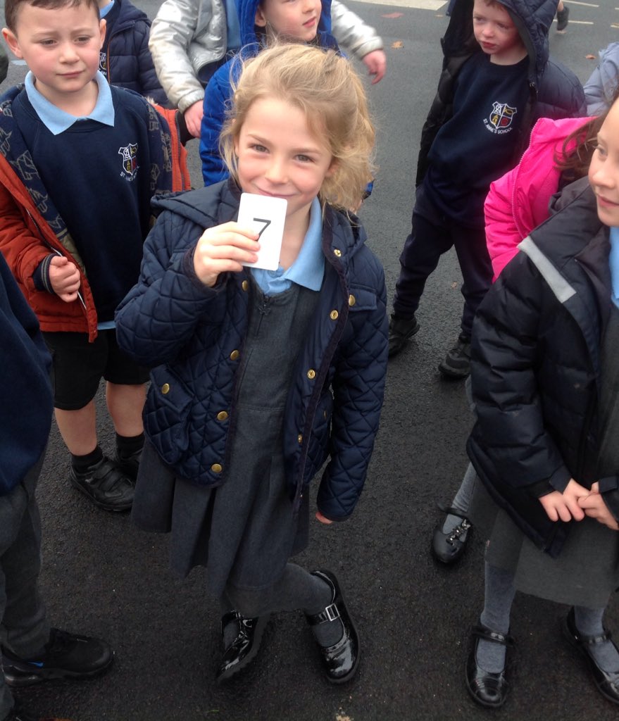 Class4KR's tweet photo. To finish off maths week Year 1 had some fun during break today. We had to solve different number problems and go and find the answers around the playground. #mathsweek #numberhunt @Class3KA_NR https://t.co/tQSB0EsNxY