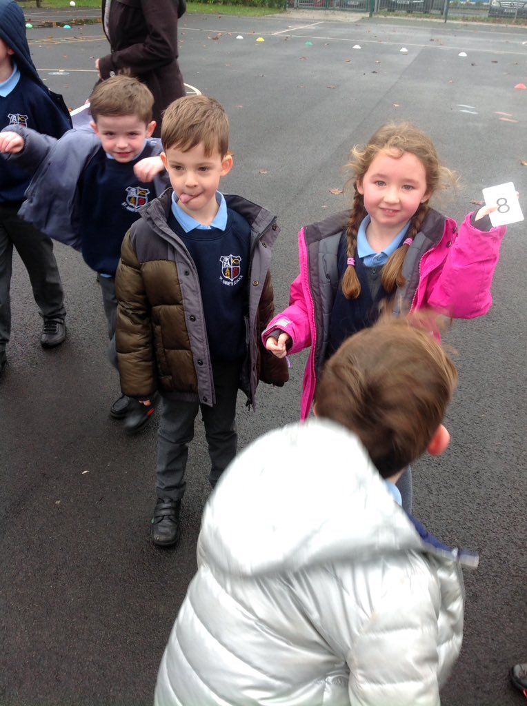 Class4KR's tweet photo. To finish off maths week Year 1 had some fun during break today. We had to solve different number problems and go and find the answers around the playground. #mathsweek #numberhunt @Class3KA_NR https://t.co/tQSB0EsNxY