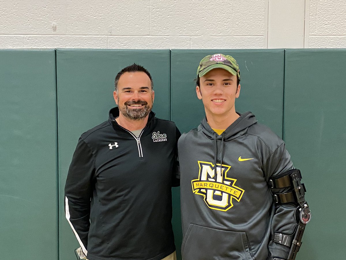 Honored to be a part of Cal’s NLI signing day where he signed his letter to continue his academic and athletic career at <a href="/MarquetteMLax/">Marquette Lacrosse</a> .  Congrats to one of the hardest working players I’ve had the opportunity to coach! <a href="/ShenAthletics/">ShenAthletics</a> <a href="/Shen_Boys_Lax/">Shen Lacrosse</a>