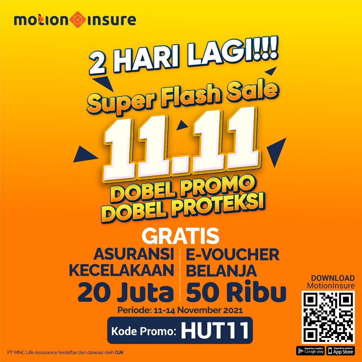 884GlobalRadio's tweet photo. Kamu bisa dapatkan *GRATIS asuransi kecelakaan dengan senilai Rp 20 juta!* Kamu juga bisa dapetin *GRATIS e-voucher belanja online senilai Rp 50 ribu* untuk pembelian premi melalui aplikasi MotionInsure minimal Rp 100 ribu saja! 

#MotionInsure #PromoHUT1111 #FutureInsureHere https://t.co/gYhCNzeK6N