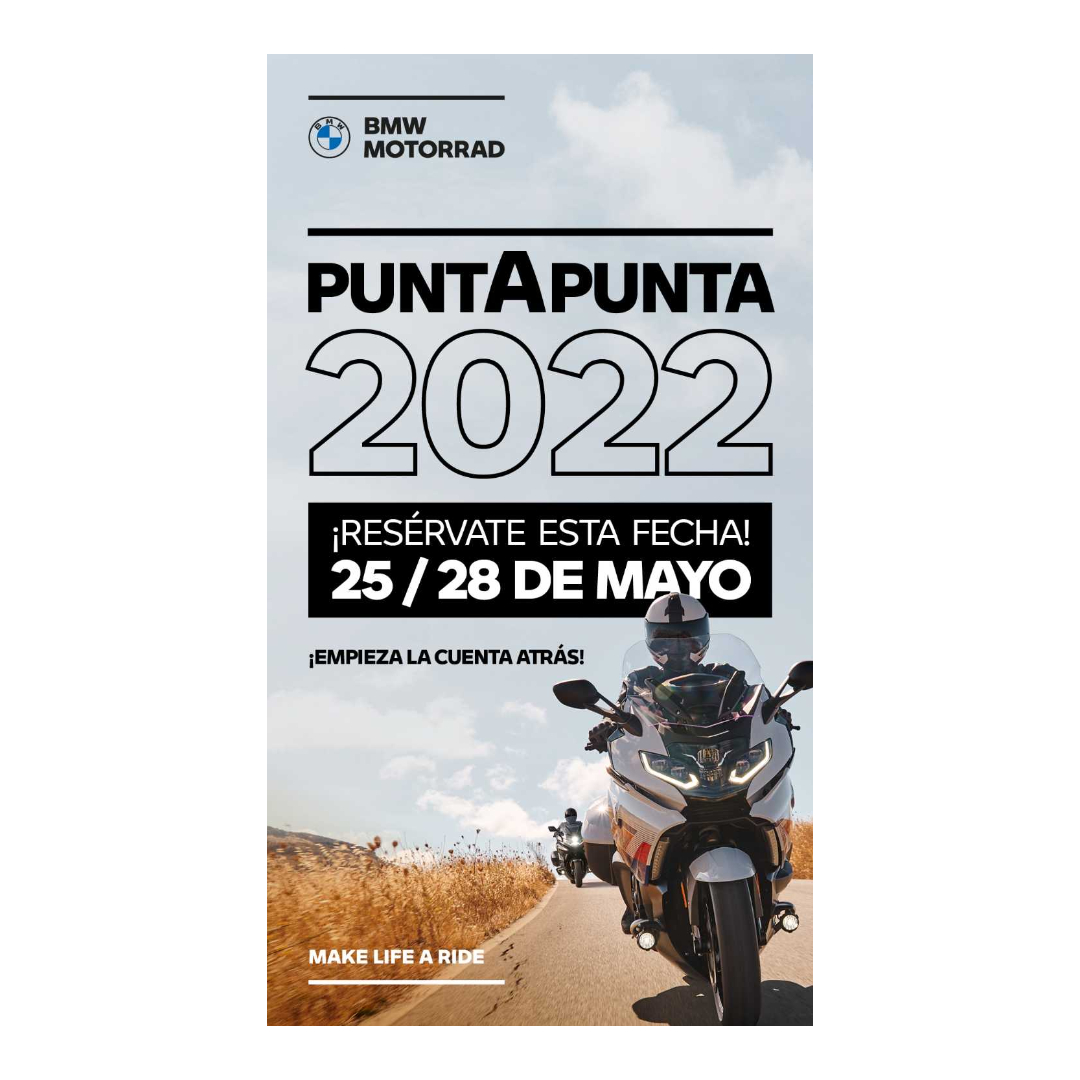 BMWGroupEspana's tweet photo. Un año más, #BMW Motorrad España organizará del 25 al 28 de mayo de 2022 el evento de navegación #puntApunta, una travesía en moto alrededor de la península ibérica. La ruta estará llena de paisajes de ensueño y gastronomía originaria de lugares que aún están por desvelar. https://t.co/jdCacqNecx