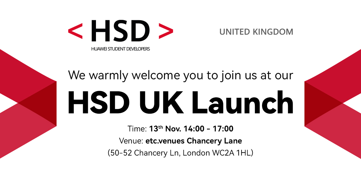 It's only a day away, see you tomorrow at #HSDUK launch in London! We will share industrial insights on #metaverse #digitaltwin #XR and introduce job &amp; internship opportunities at HUAWEI. Every guest gets a gift!

Register now: fal.cn/3jMxx

#HuaweiStudentDevelopers