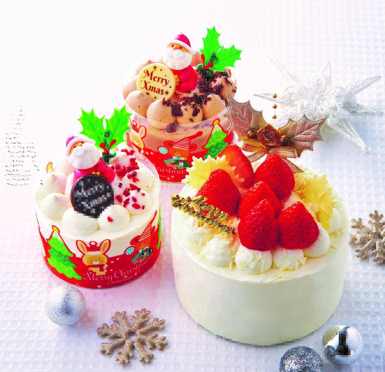 Twitter 上的 シャトレーゼ 公式 みなさんのご要望にお応えして誕生した ちょっと小さなデコレーションケーキ かわいい サンタさん 9cm のケーキとエレガントなケーキ 12cm 2種類をご用意しました クリスマスデコレーションケーキのご予約承り中です By