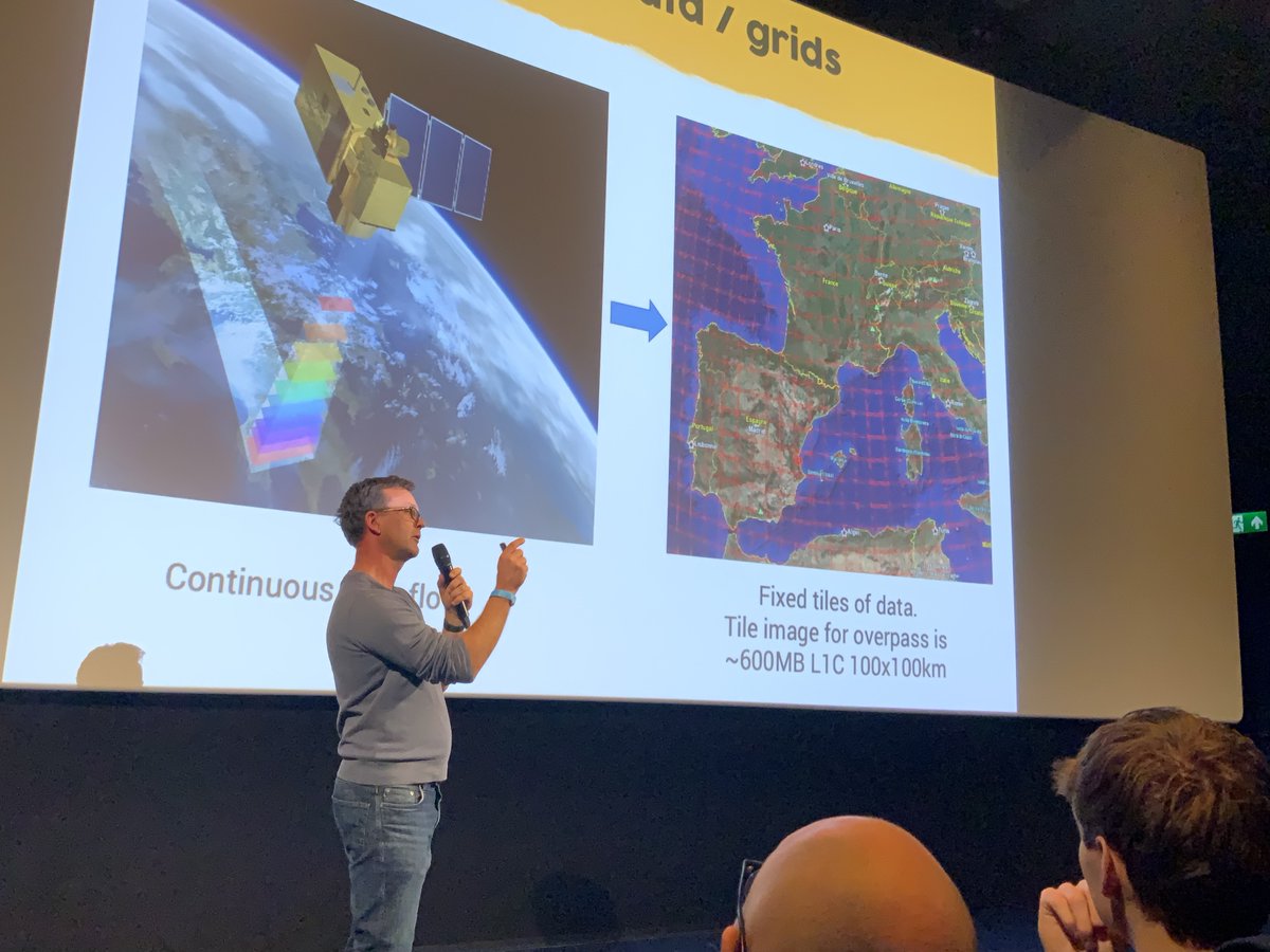 grimborg's tweet photo. Ivor Bosloper shares all the secrets of processing satellite imagery at #PyGrunnX 👏 👏 https://t.co/aChAiH6iM0