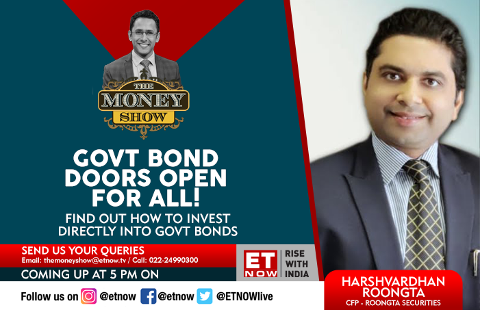 ETNOWlive's tweet photo. #ComingUp | Watch #TheMoneyShow at 5 pm to know how to invest directly into Govt bonds

@Harsh_Roongta @alexandermats #RWIPrimeTime https://t.co/Cmv1PADZA6