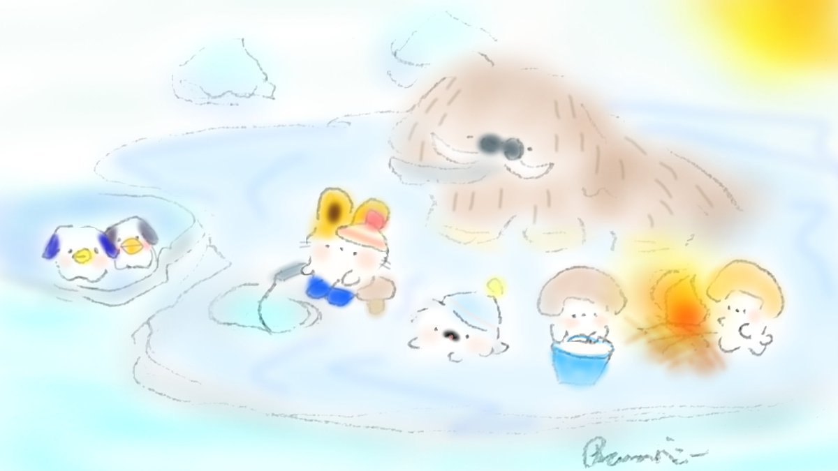 Hello バナバニー ほのぼのわんタケ村 シリーズ レトロワールド バナバニーのイラスト