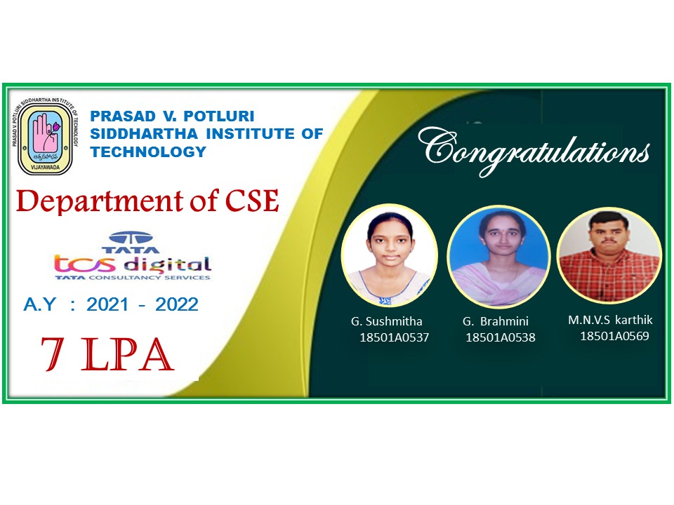 Pvpsit_CSE's tweet photo. Congratulations and best wishes for your next adventure! #PVPSIT_CSE #tcsdigital https://t.co/0nTxYqzC5r