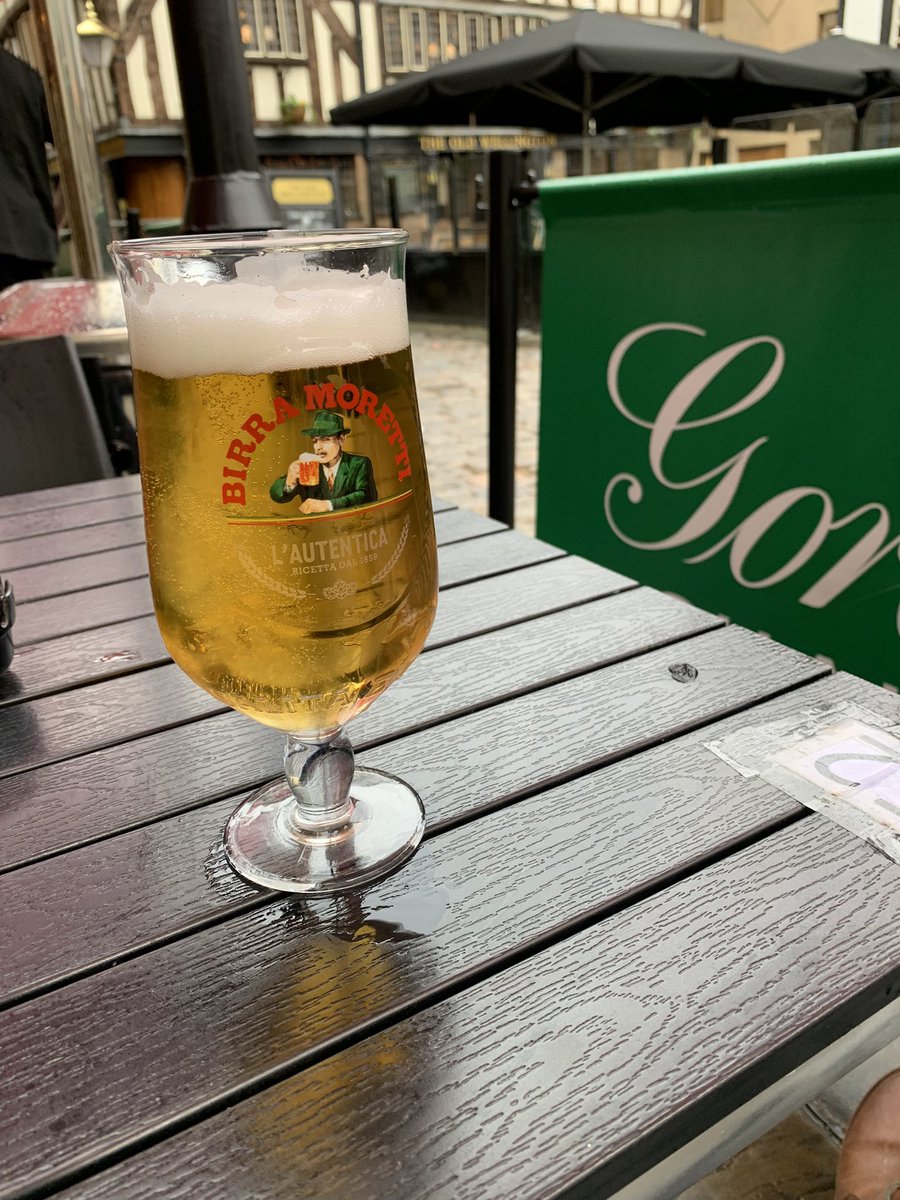 rob1968lowe's tweet photo. @pavilla73 Sitting outside the Mitre already on it.. hope the kids aren’t expecting much for tea tonight when they get home from school.. 🍺 https://t.co/vKwMAPTA94