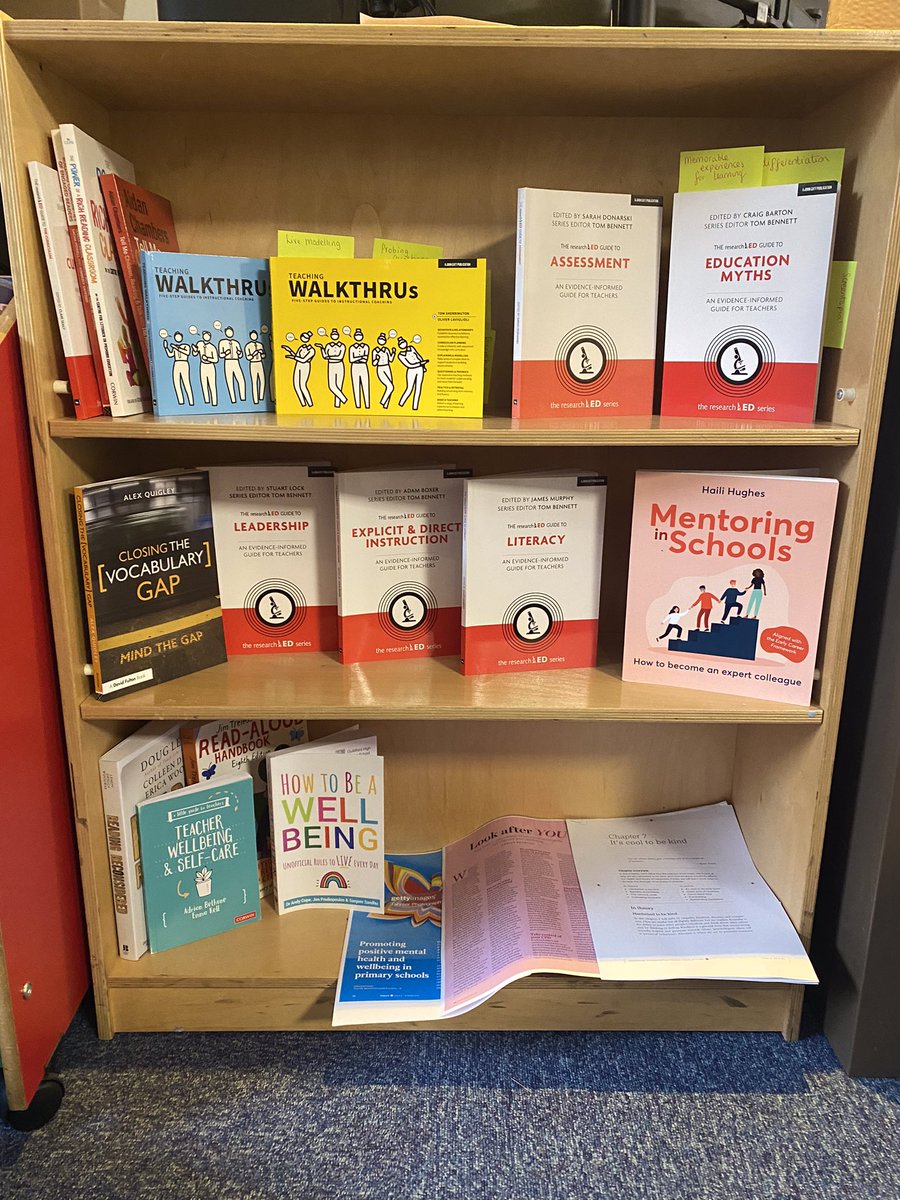 Thank you <a href="/ClaireyAngela/">Claire Staddon</a> and <a href="/DianeH4ll/">Diane</a> for reigniting our CPD Library in the staff room and our weekly CPD newsletter. @JohnCattEd <a href="/AlexJQuigley/">Alex Quigley</a> <a href="/teacherhead/">Tom Sherrington</a> <a href="/olicav/">oliver caviglioli</a> <a href="/HughesHaili/">Dr Haili Hughes FRSA</a> <a href="/mrbartonmaths/">Craig Barton</a> <a href="/tombennett71/">Tom Bennett OBE</a> <a href="/AdrianBethune/">Adrian Bethune</a> <a href="/thosethatcan/">Dr Emma Kell FCCT</a> <a href="/Doug_Lemov/">Doug Lemov</a> <a href="/adamboxer1/">Adam Boxer</a> <a href="/StuartLock/">Stuart Lock</a>
