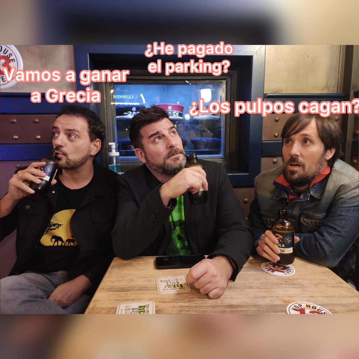 juansolocomico's tweet photo. Ayer tuvimos lleno el @BeerStationMad para ver #ProyectoRandom Nuestro invitado fue @JosebaComico ¡qué gozada juntarte con personas con las que tienes tanto de qué hablar! https://t.co/7h2G2KcgEF