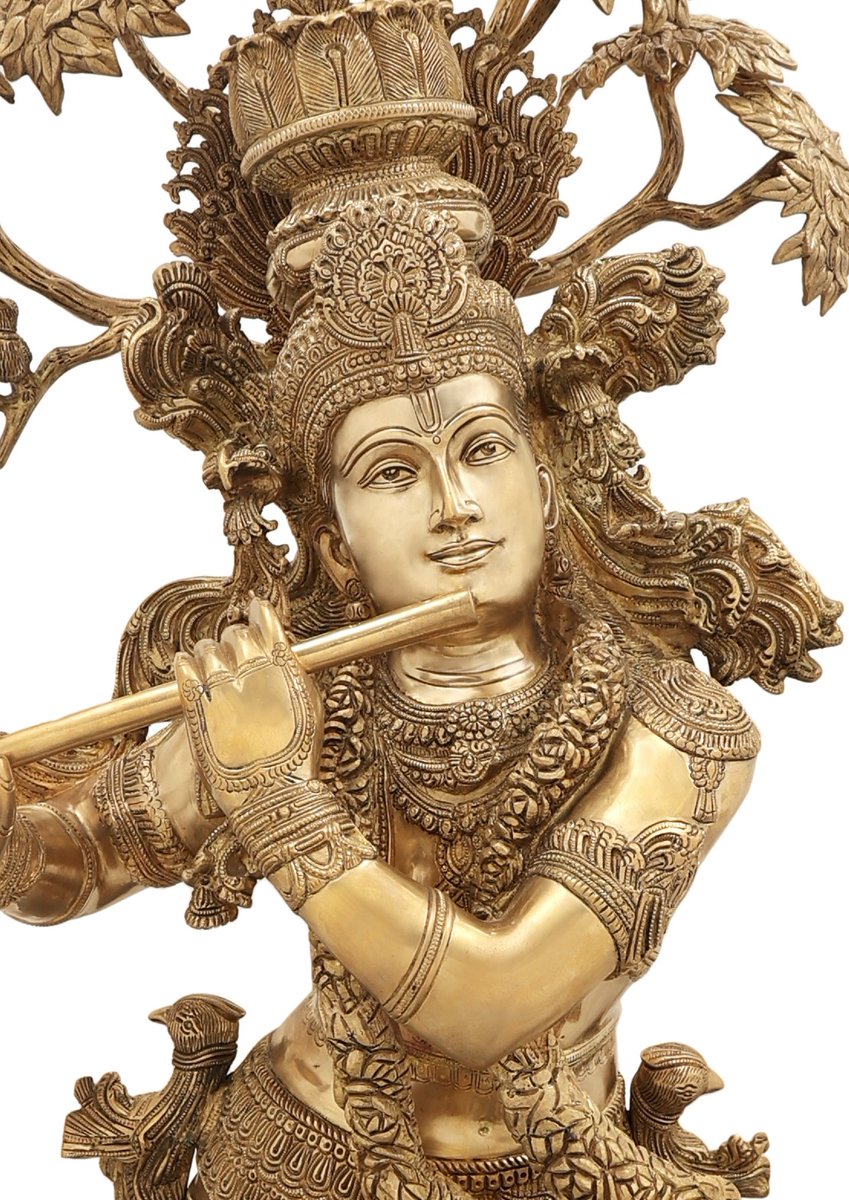 exoticindiaart's tweet image. Tribhanga Murari With Kadamba Canopy For A Halo- Superfine Composition Brass Statue @exoticindiaart 

Tribhanga Murari Brass Statue: exoticindiaart.com/product/sculpt…

Krishna Statue: exoticindiaart.com/sculptures/hin…

#sculpture #statue #krishnastatue #hindugod #tribhangastatue #brassstatue