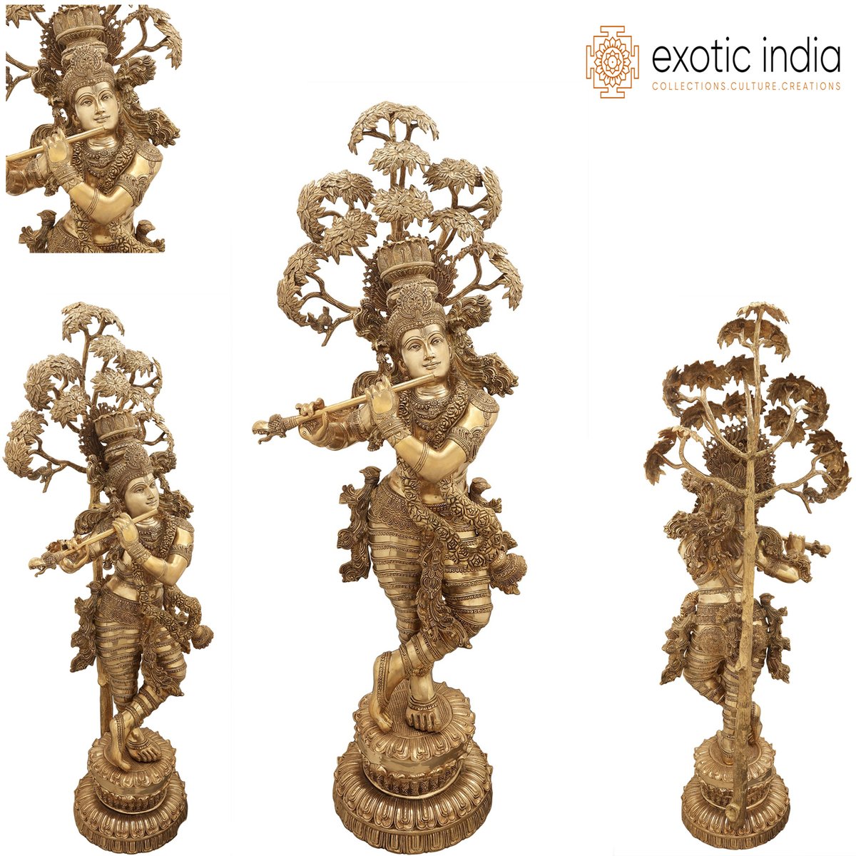 exoticindiaart's tweet image. Tribhanga Murari With Kadamba Canopy For A Halo- Superfine Composition Brass Statue @exoticindiaart 

Tribhanga Murari Brass Statue: exoticindiaart.com/product/sculpt…

Krishna Statue: exoticindiaart.com/sculptures/hin…

#sculpture #statue #krishnastatue #hindugod #tribhangastatue #brassstatue