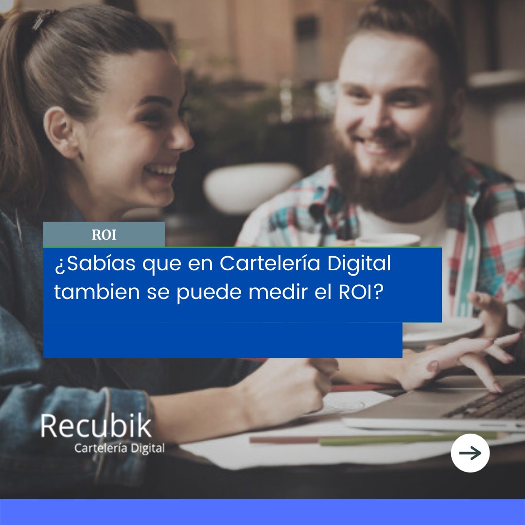 recubikds's tweet photo. ➡️ ¿Sabías que en #CarteleriaDigital se puede medir el ROI? 
Consulta la última entrada de nuestro Blog. Te explicamos que es el ROI y que deberías medir si tienes o estás pensando en implementar #DigitalSignage en tu empresa.

👉https://t.co/Q97CmHO3pS https://t.co/Ayir93Pcz7