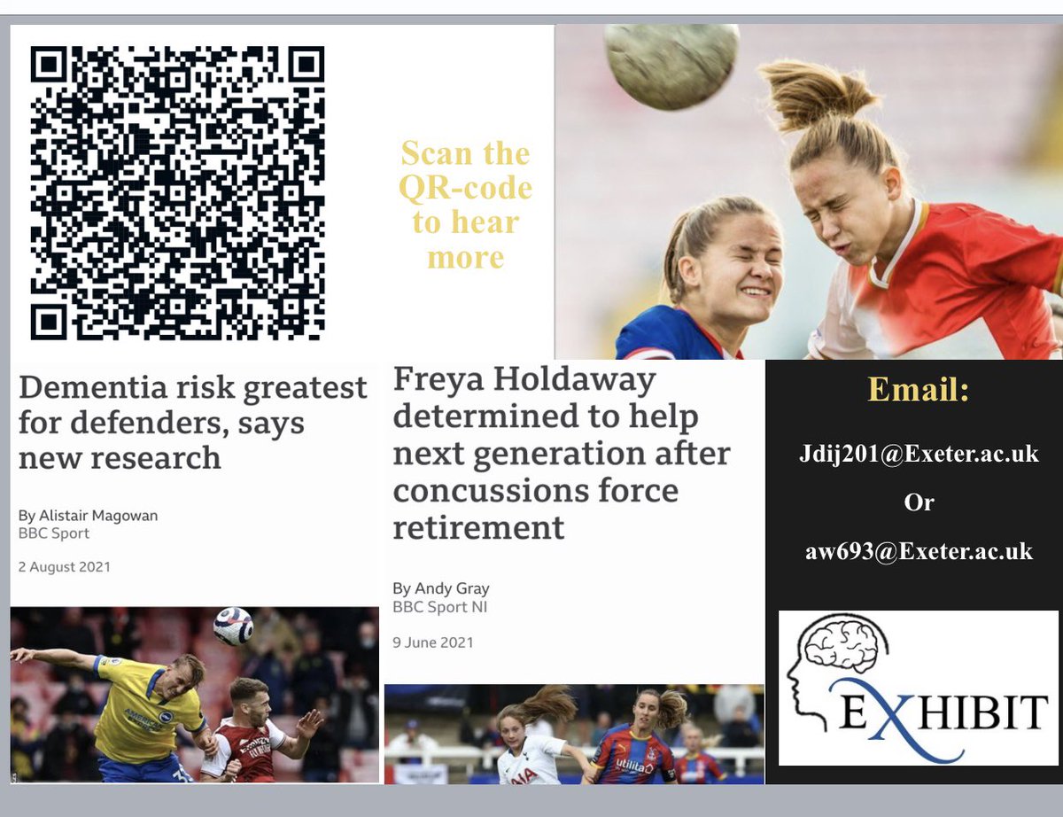 LStruszczak's tweet photo. **Female footballers in the Exeter region ** the University of Exeter are looking for volunteers to examine how heading effects markers of brain health. Please retweet! https://t.co/wA4YMhMKC8
