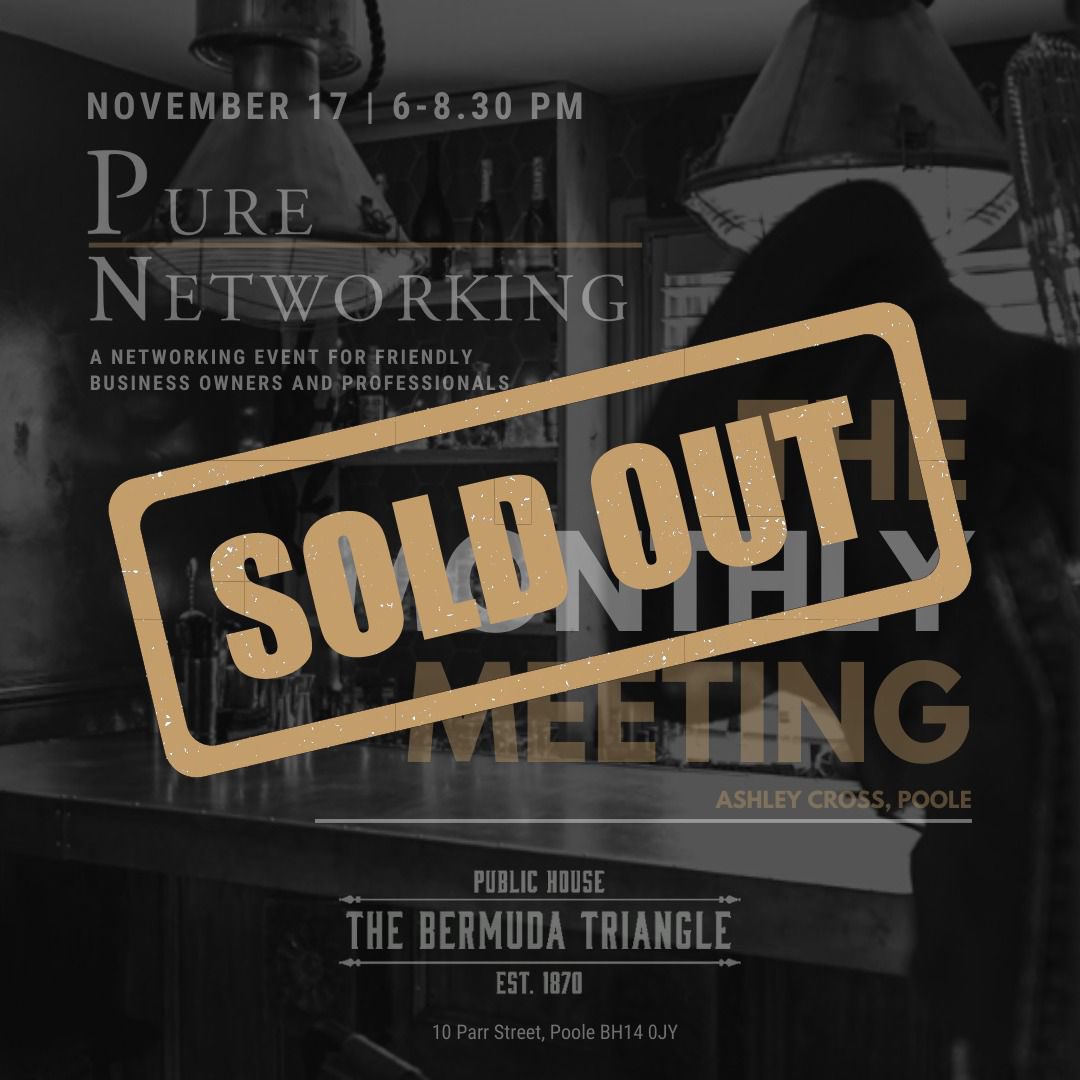 PureBmth's tweet photo. DID YOU MISS OUT? 🤯

🔥🔥•• SOLD OUT ••🔥🔥
THE MONTHLY MEETING @ THE BERMUDA TRIANGLE, ASHLEY CROSS
17 NOVEMBER 2021 | 6 - 8.30PM

➡️➡️ get your tickets for our Christmas VIP Party TODAY 

https://t.co/Fovfpj2Gda https://t.co/43K8kT99Vw