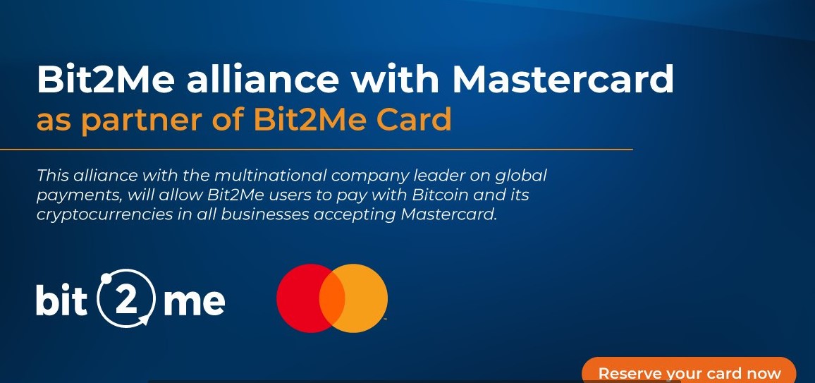 Bit2medeutsch's tweet photo. 📌#Bit2me hat eine kooperation mit Mastercard geschlossen ☝️für die bevorstehende Einführung der Bit2Me Card 💳🚀Die #Bit2MeCard wird helfen, die Akzeptanz von #Bitcoin und #Kryptowährungen zu fördern und den #B2M Token voranzubringen😍.
#Bit2MeToken #bit2mearmy #B2Marmy #BTC https://t.co/6jvYupKkJK