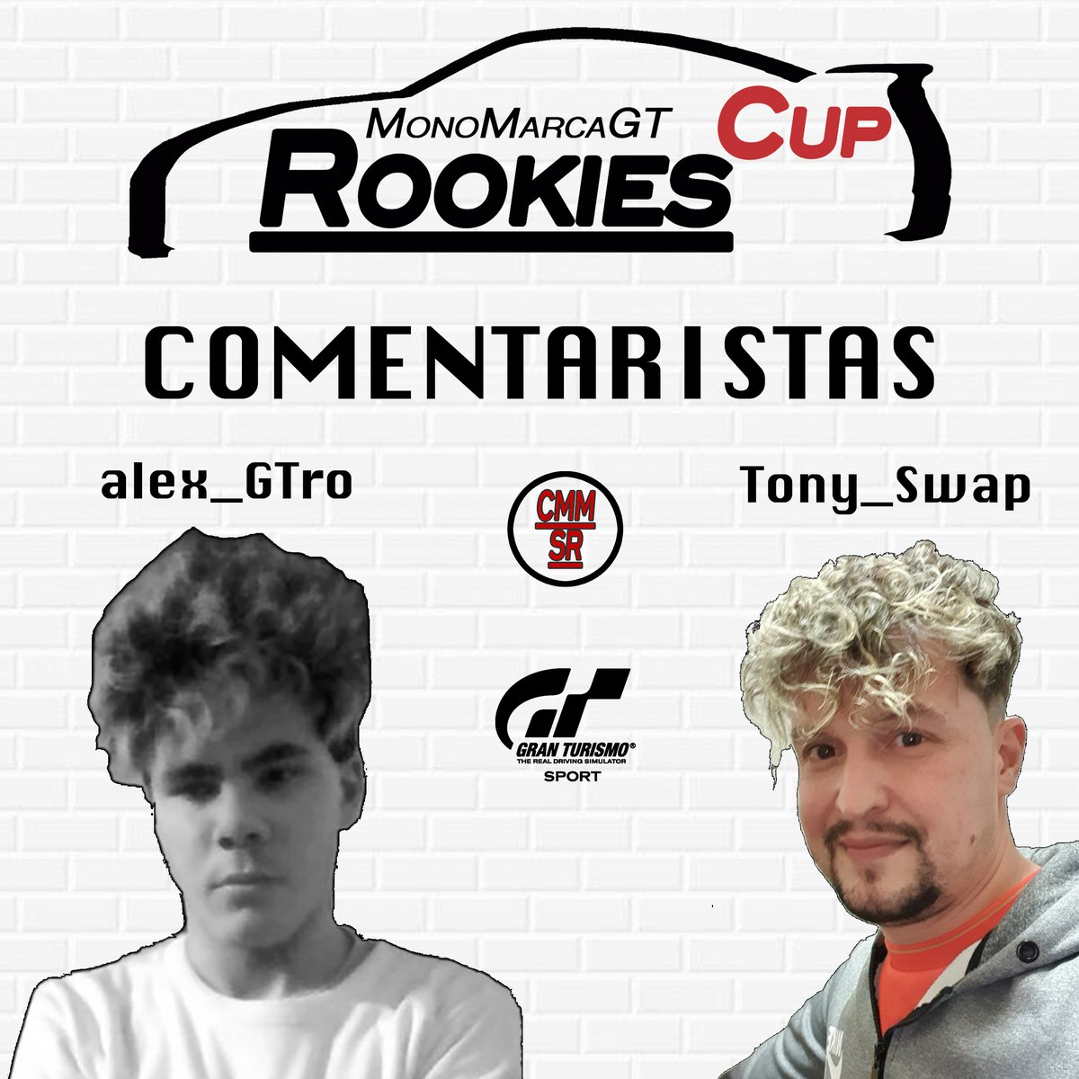 Buenas peña, os presento a los Comentaristas alex_GTro y <a href="/tony_morenico85/">REDS_Tony_Swap</a> que estarán en las últimas Carreras de los #RookiesT4 y que ya se estrenaron conmigo en la pasada Carrera 16.

alex será el 1er Comentarista y Tony será anfitrión de sala y 2º Comentarista.

GRACIAS CHICOS!