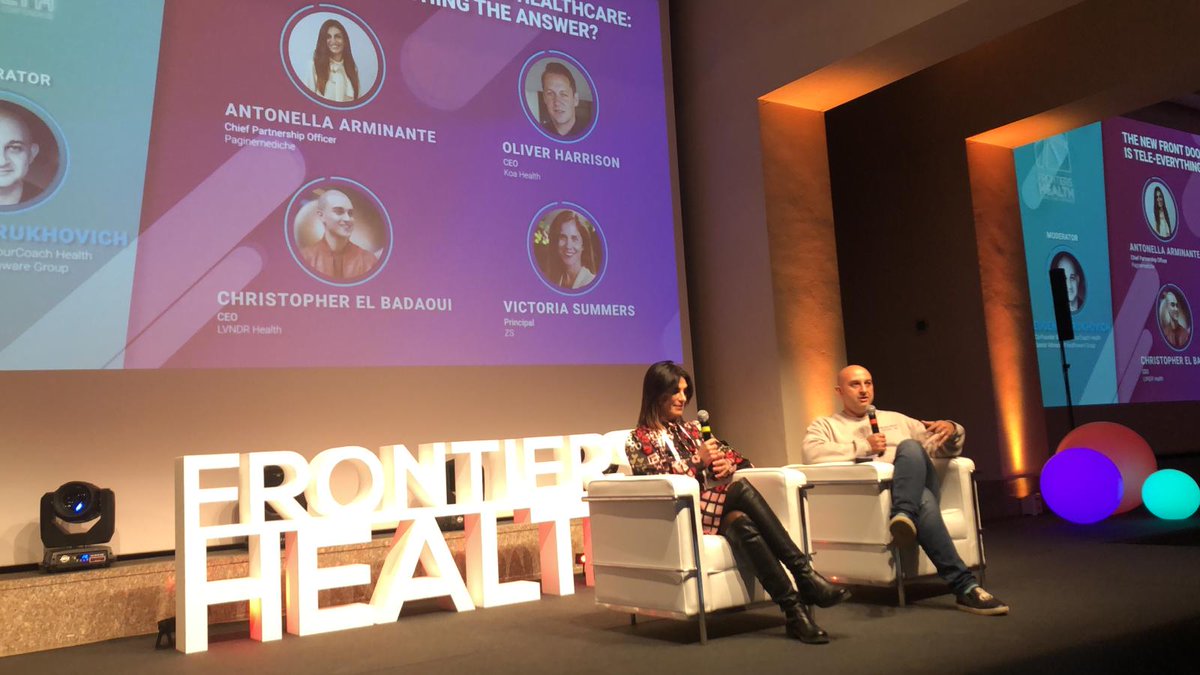 FrontiersHealth's tweet photo. Join @HealthEugene in this panel that will deep dive onto the #telemedicine and more in general on #teleeverything featuring @paginemediche @KoaHealth #LVNDRHealth and @medullan https://t.co/uLxZd7KL3n