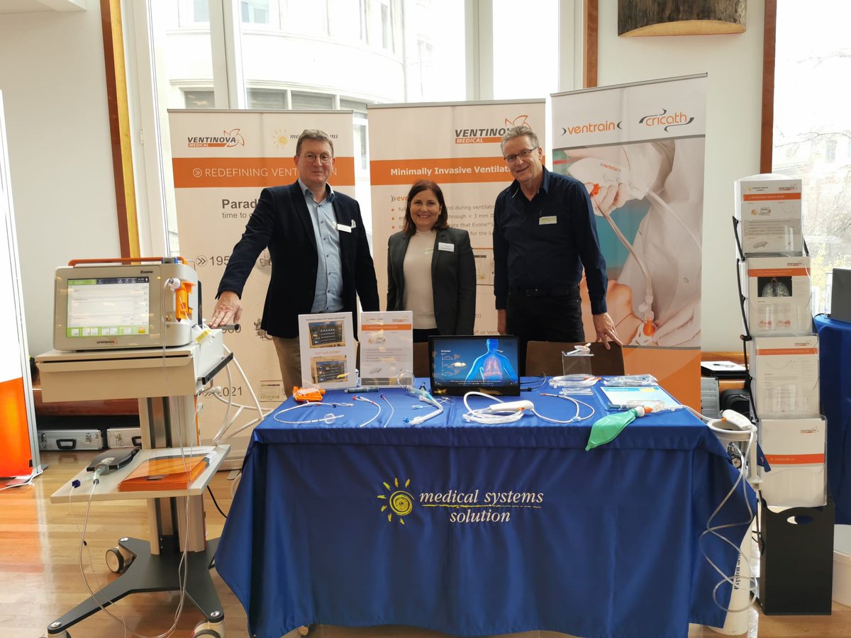 Meet Edgar Sommer, Christine Bührer and <a href="/HansSpVentinova/">Hans</a>  at the St. Gallen Airway Management Congress today or tomorrow for more information about Evone, Ventrain, Tritube and Cricath!