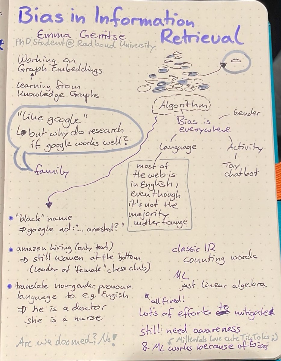 laci_noire's tweet photo. A wonderful introduction into how our world's data leads to bias when machines learn from it! 

One message of @EmmaGerritse: complain on Twitter when you see issues, cause there are many active in fixing them! 😊

#aliceandeve2021 #sketchnotes https://t.co/hXXflMCtyT