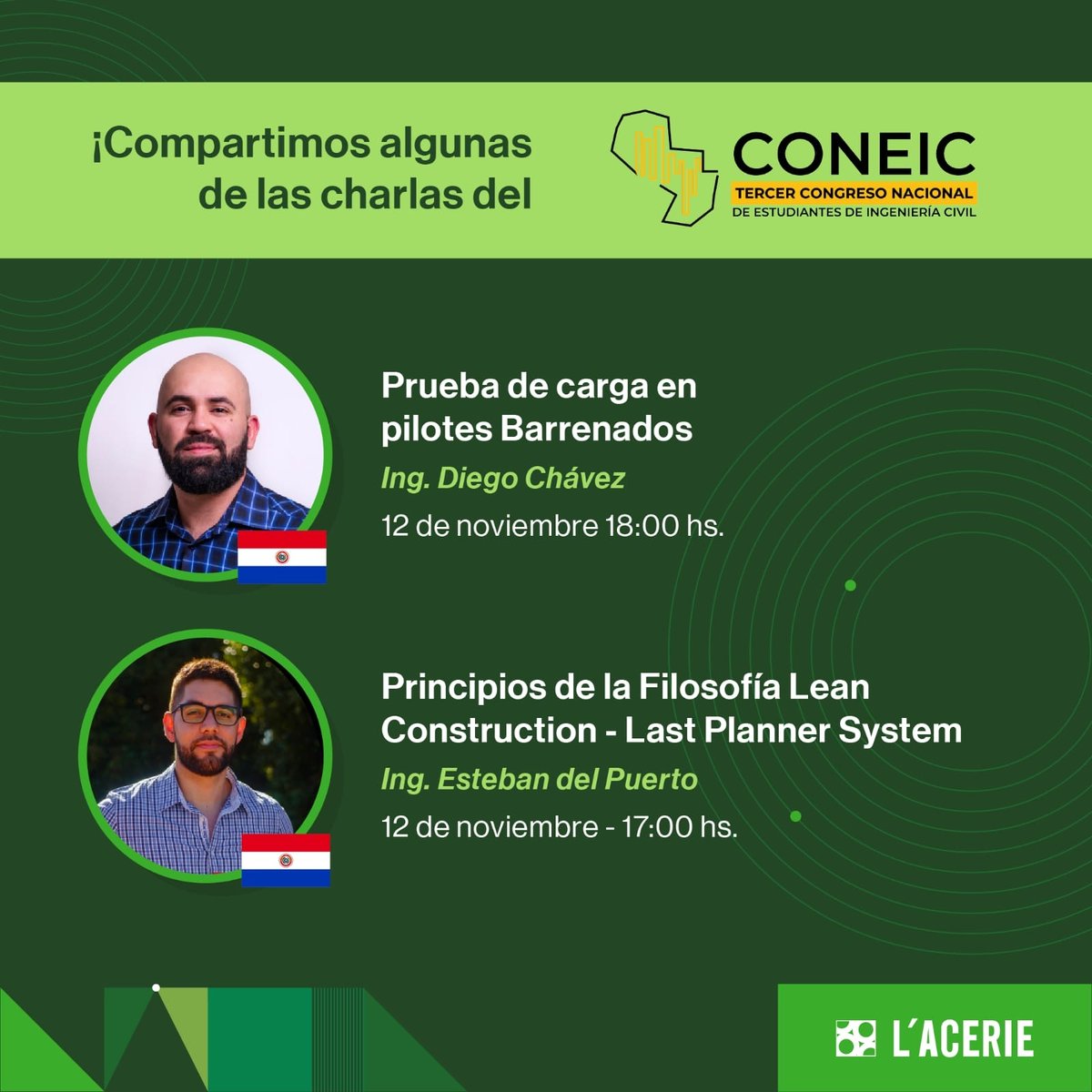 laceriesa's tweet photo. ¡Continúan las jornadas con alto nivel de charlas técnicas de la #CONEIC ✔️@aneicpy
Es el Congreso más importante de estudiantes del sector de Ingeniería🙌🏻 https://t.co/ZeZO5latsG