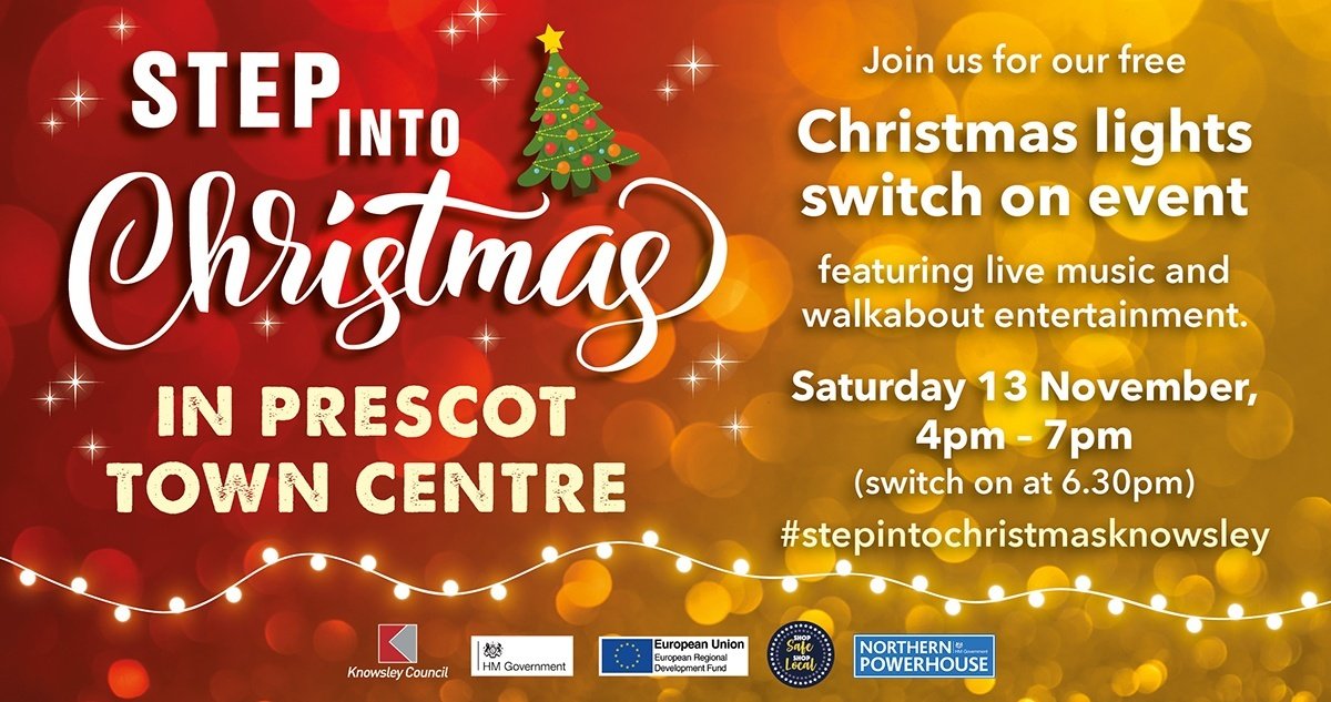 loveprescot's tweet image. Don't forget Prescot Christmas Lights Switch on this Saturday 4pm - 7pm.