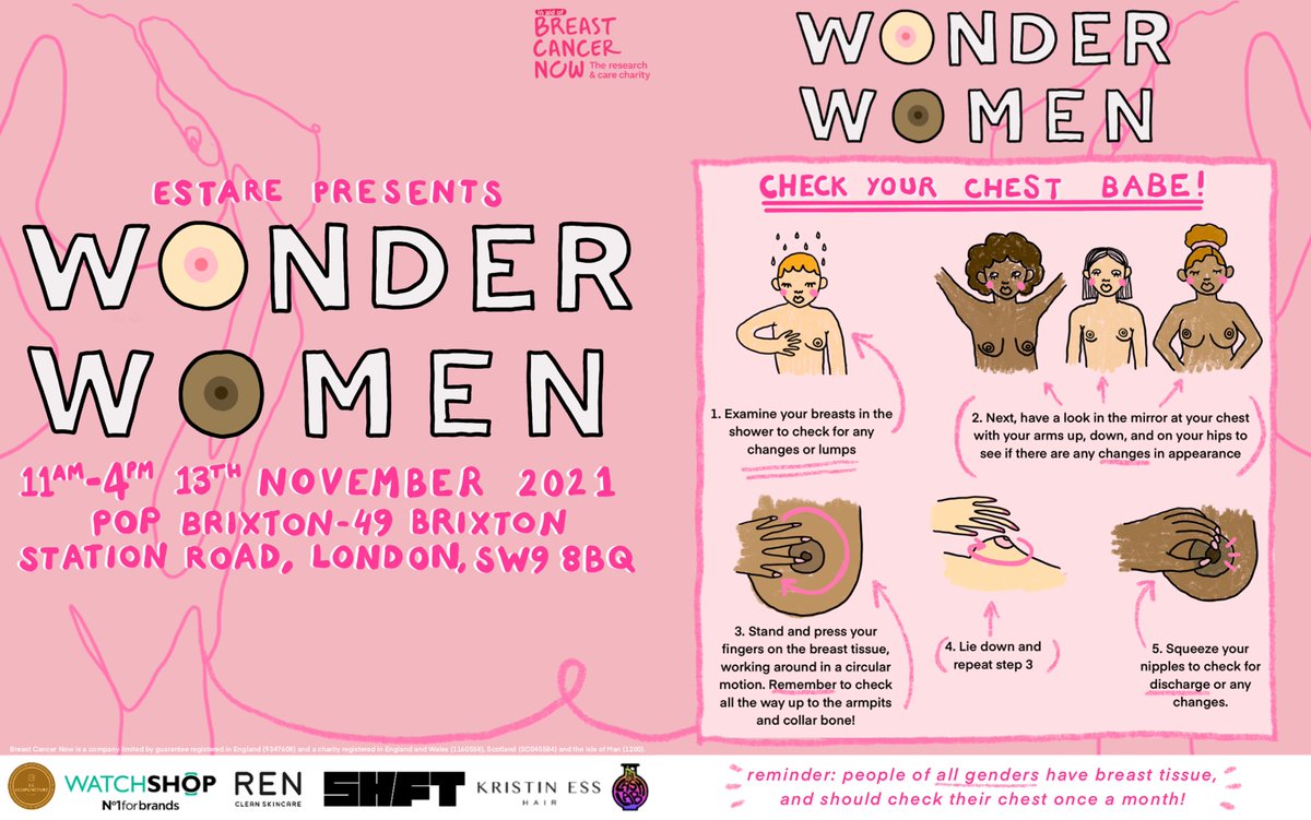 WatchShop's tweet photo. Join us tomorrow from 11am-4pm at Pop Brixton for the Wonder Women Breast Cancer Now event hosted by @estarelive 💕 https://t.co/pAKCNus8wv