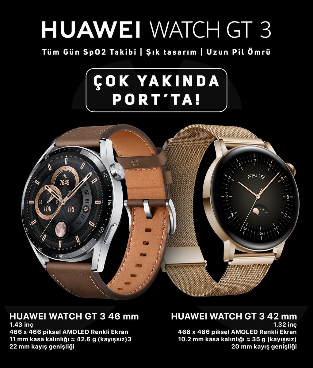 portmobiletr's tweet photo. Huawei'in Viyana'da gerçekleştirdiği lansmanda bizleri heyecanlandıran yeni ürünleri Huawei Nova 9, Nova 8i ve Watch GT3 çok yakında #port stoklarında! https://t.co/qtkaRajPEC