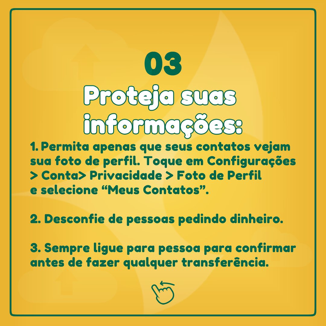 INFOBR_Sistemas's tweet photo. 🙂ESTEJA SEMPRE ATENTO❗
Para acompanhar mais dicas como essa, siga nossas páginas nas redes sociais. Acesse nossa página de dicas para ficar por dentro de muitas outras informações importantes para o seu dia a dia.
🌐https://t.co/wa4uTKBiB6
#WhatsApp  #DicasINFO #Inotes https://t.co/sBdBsga98f