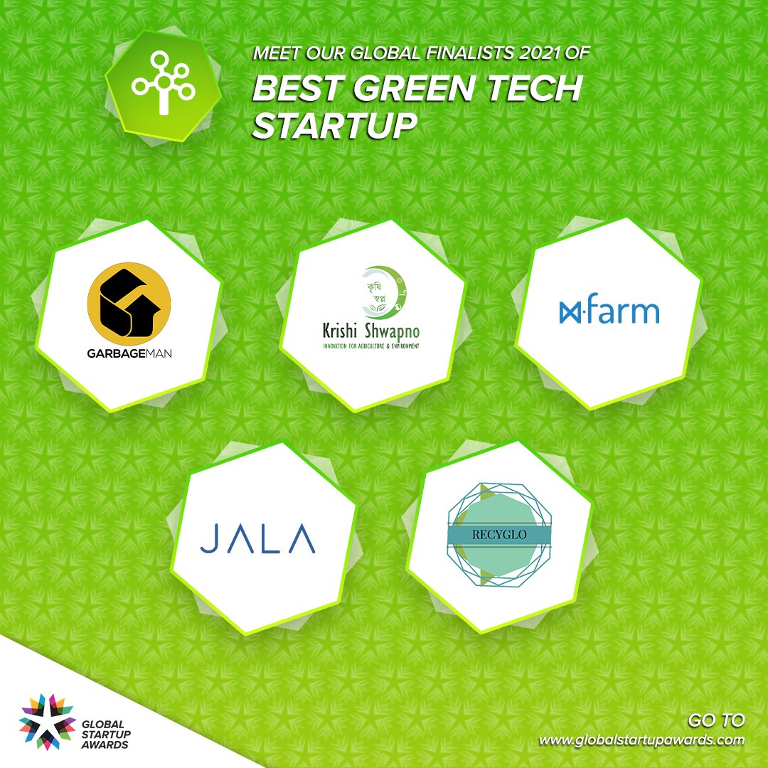 Startup_Awards's tweet photo. We are pleased to present our finalists for the Best Green Tech Startup category during the Global Grand Finale 2021! 🌱

You still have time to support and vote at https://t.co/ho2yXroewG
 
Get your tickets today at https://t.co/v29lJnGUTw
 
#GlobalStartupAwards #GrandFinale https://t.co/z3XJRObHHn