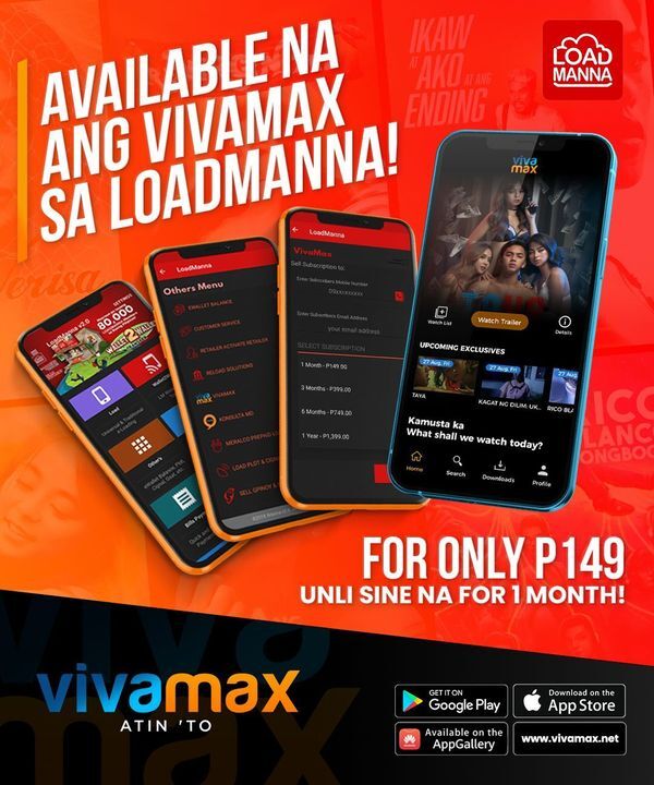LoadmannaSocial's tweet photo. 𝗠𝗔𝗫 pinadali na ang pag load ng Vivamax sa 𝗟𝗼𝗮𝗱𝗺𝗮𝗻𝗻𝗮.

Hindi mo na kailangang mag enter ng voucher code, ibigay ang Vivamax registered number at email. 

I-abot mo lang ang iyong bayad sa Loadmanna Outlet at YUN NA NAKA SUBSCRIBE KA NA. https://t.co/4YwN7Pgfl8