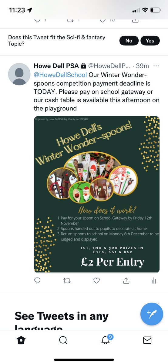 Our Winter Wonder-spoons competition payment deadline is TODAY. Please pay on school gateway or our cash table is available this afternoon on the playground