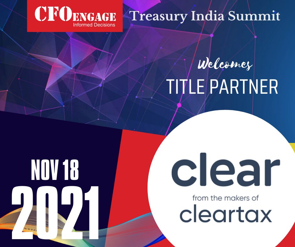 Programicasia1's tweet image. #TreasuryIndia #CFOENGAGE #Treasury #VirtualForum

Pleased to onboard @ClearfromCT  as the #TitlePartner at our upcoming #TreasuryIndiaforum scheduled on Nov 18, 2021 featuring 20+ speakers &amp;amp; 200+ attendees.