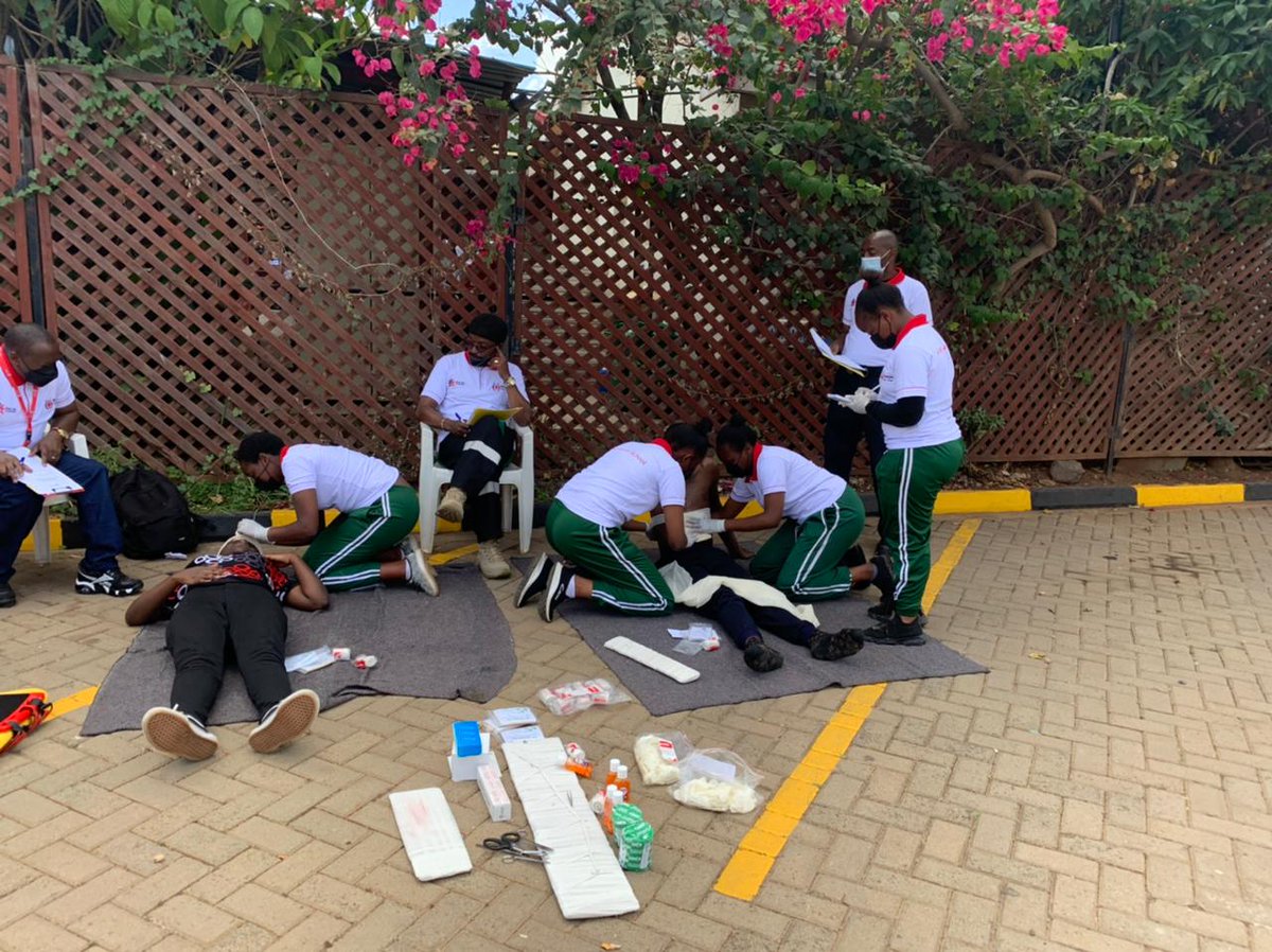 KRCTI_Kenya's tweet photo. Scenes from the National First Aid Competition 2021 edition that is currently ongoing at the KRCTI grounds.
This year's theme is First Aid at School.
#firstaidinschools
#nationalfirstaidcompetition https://t.co/ZisMh5HwWT