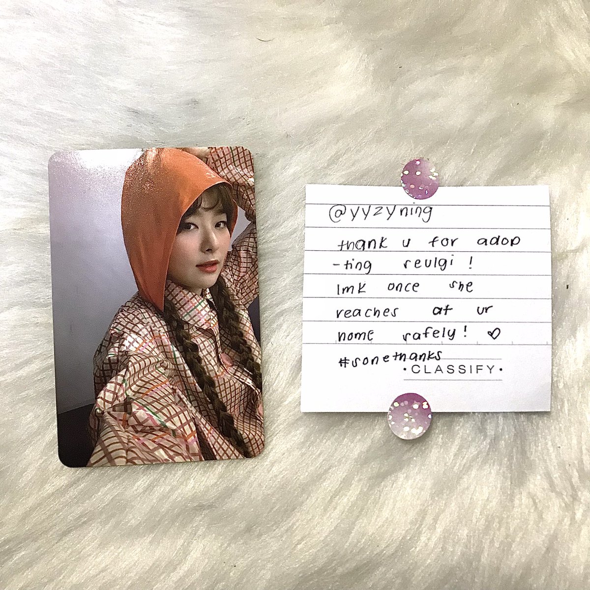 meretmmanon's tweet photo. ° . ˚ 𖧷 · #yyzymail . ˚ 𖧷 ·

— thank u so much @s1tayc my first seulgi pc arrived to me safely!! until next comeback <33 

#sonethanks https://t.co/99VJJD4lgO