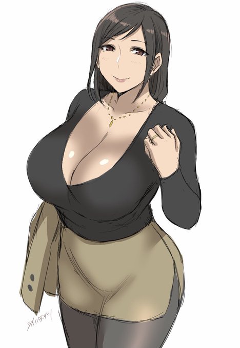 働く爆乳人妻 