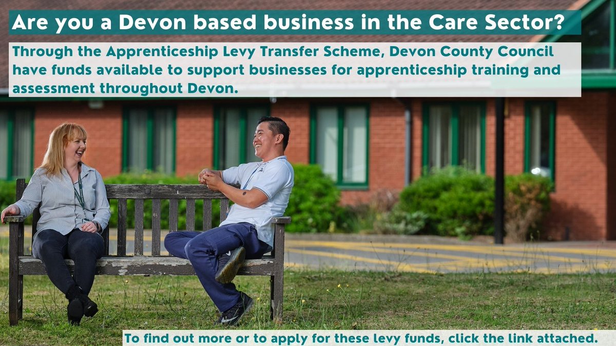 DCCeconomy's tweet photo. #Devon care providers can apply for funding for apprenticeship training - https://t.co/FUwKAJ2bCy #CareSector #Apprenticeships #Funding #DevonCarers #CareerInCare https://t.co/YR0hQ3vvgy