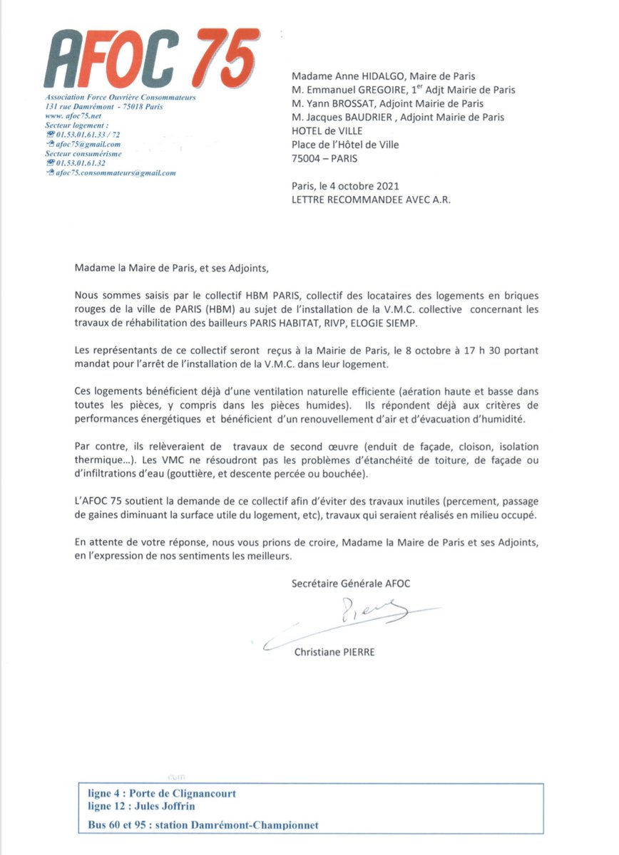 collectifHBM's tweet photo. "Ces logements bénéficient déjà d'une ventilation naturelle efficiente" : l'association de consommateurs AFOC 75 dénonce la pose de VMC dans les immeubles #briquesrouges et soutient notre demande à la Mairie de #Paris de travaux utiles cc @afoc_nationale https://t.co/5DxapYSCuM