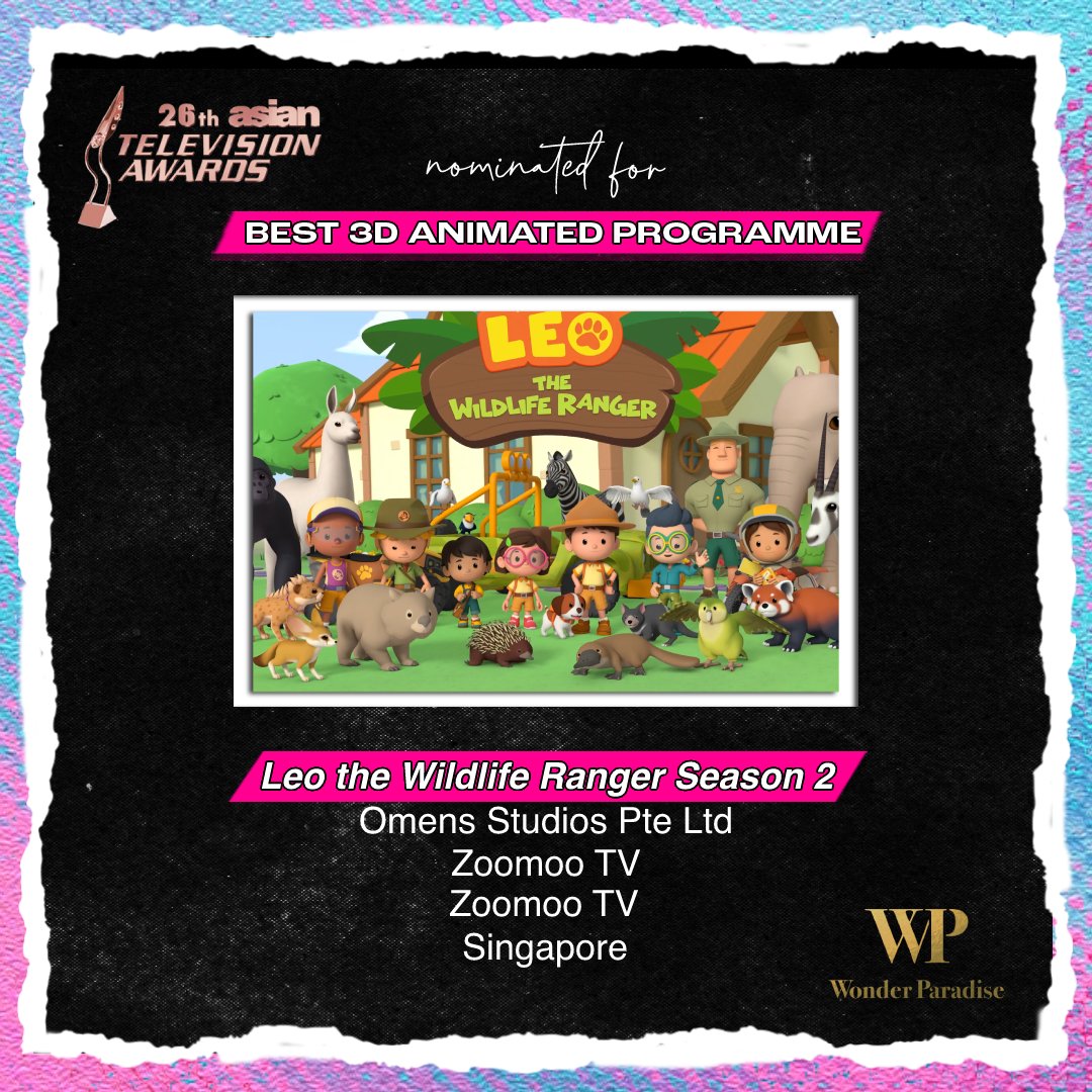 AsianTVAwards's tweet photo. Leo the Wildlife Ranger Season 2 , Omens Studios Pte Ltd #ZoomooTV 

iN:APP , Anyzac Co Ltd #KBS #KBS1TV #Anyzac #SKB #SBA

Bima Season 1 , PT MNC Pictures #MNCAnimation

100% Wolf : Legend of the Moonstone , Flying Bark Productions #NineNetwork #9GO! https://t.co/2Y78VNokuc