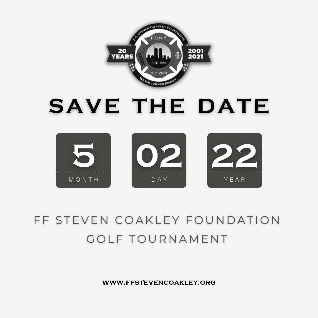 ffstevencoakley's tweet photo. It’s time to get out your calendars! 🗓

F.F. Steven Coakley Golf Tournament will be held at Olde Sycamore Golf Plantation on May 2nd, 2022. 

Visit our website in the coming months for more information! #wewillneverforget #ffstevencoakleyfoundation https://t.co/QJhAbKsQ7T