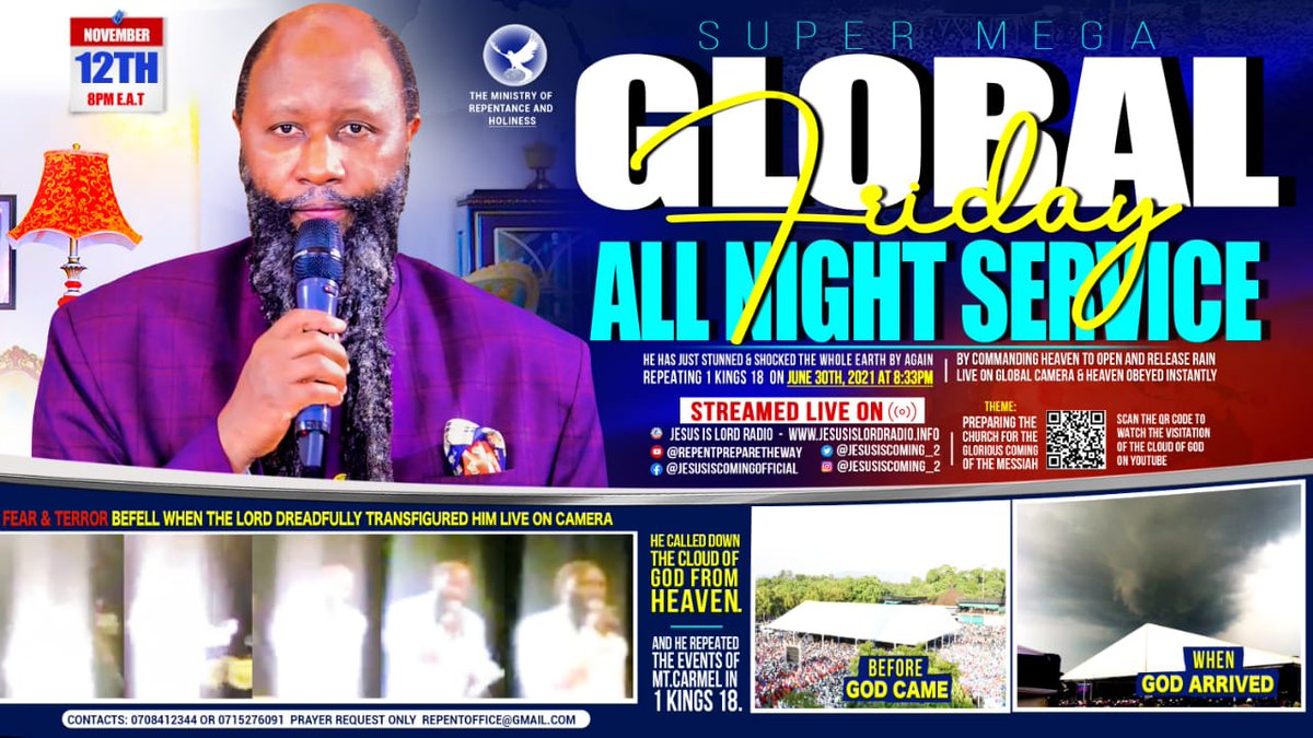 dennis_gechiko's tweet photo. WELCOME TO OUR GLOBAL ALL NIGHT VIGIL WITH THE TWO MIGHTIEST MIGHTIEST PROPHETS OF JEHOVAH YAHWEH https://t.co/hMBjSCWpyb