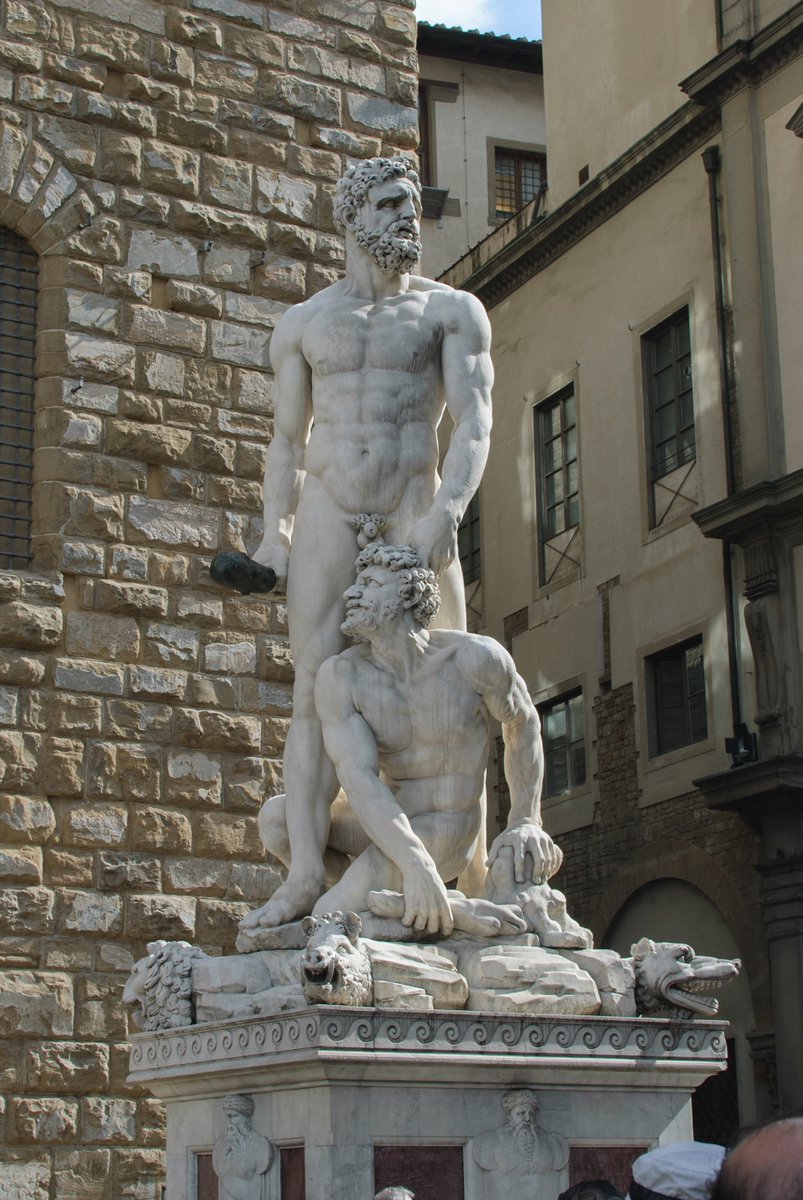 theplaceswhere1's tweet photo. #BornThisDay in 1493, Italian sculptor Bartolommeo Bandinelli. His "Hercules and Cacus" stands to the right of the entrance of the Palazzo Vecchio in the Piazza della Signoria, Florence, Italy
#Bandinelli #Hercules #Cacus #Firenze https://t.co/zaN81q3EVV