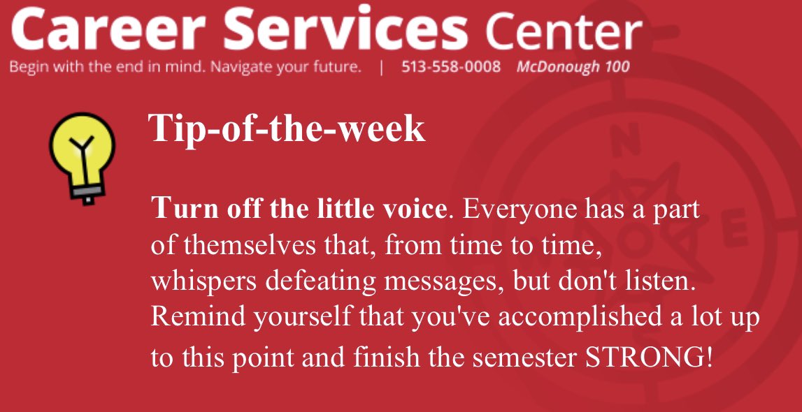 Stop doubting yourself and look at all that you have accomplished! You’re almost done with the semester!🌟