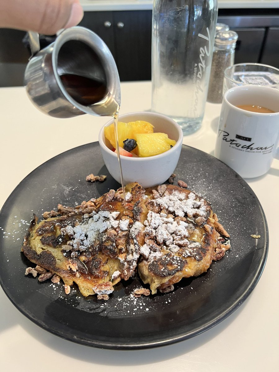 wheresmikeg's tweet photo. When you’re down you never think you’ll be up again, but life goes on.
@CafePatachou Croissant French Toast to pick me up this morning. #MealsWithMikeG https://t.co/nPnItP9LCq