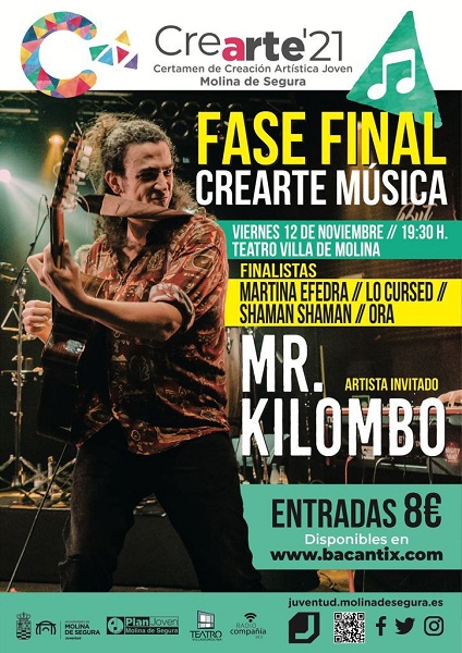 cultureria's tweet photo. Hoy es la final del #creartemolina con 
#MrKilombo
#MarinaEfedra
#LoCursed
#OralNatural #ShamanShaman
Os lo contamoes en la Web.

https://t.co/6OnbGtNV6d https://t.co/jsjLZ9VMul