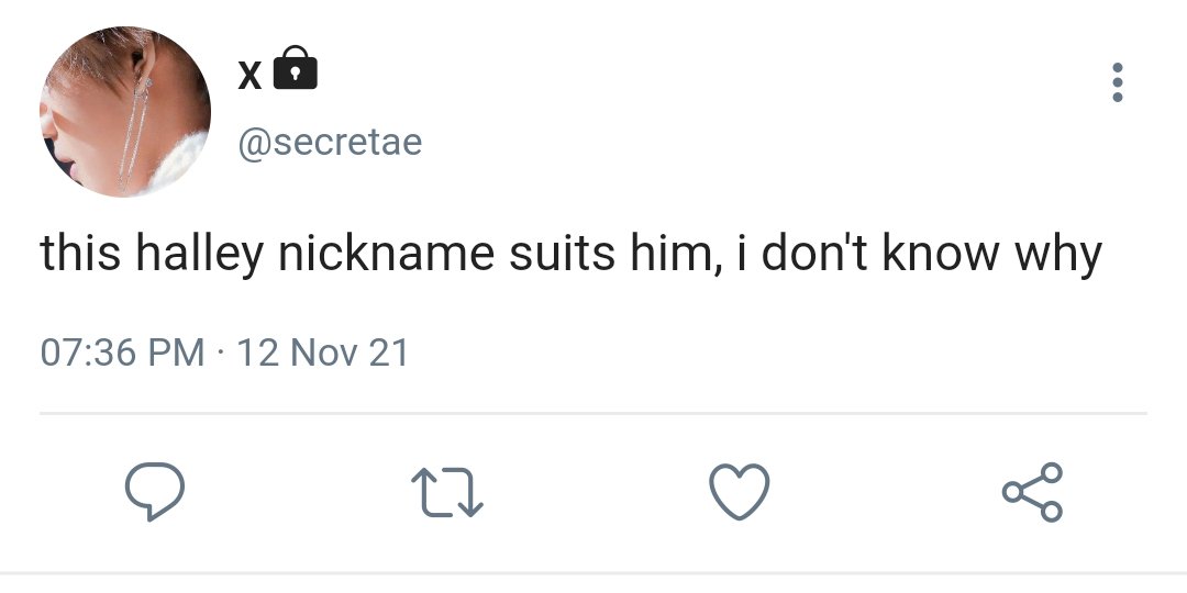 nics on Twitter "116. a deep meaning behind halley. taekookau https