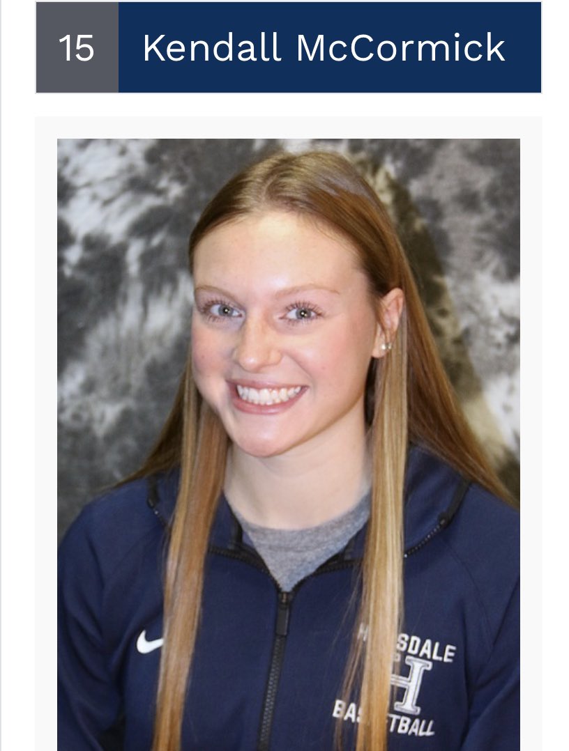 HornetsGirlsBB's tweet image. It’s game day for ‘21 grad Kendall McCormick at Hillsdale College! #alwaysahornet