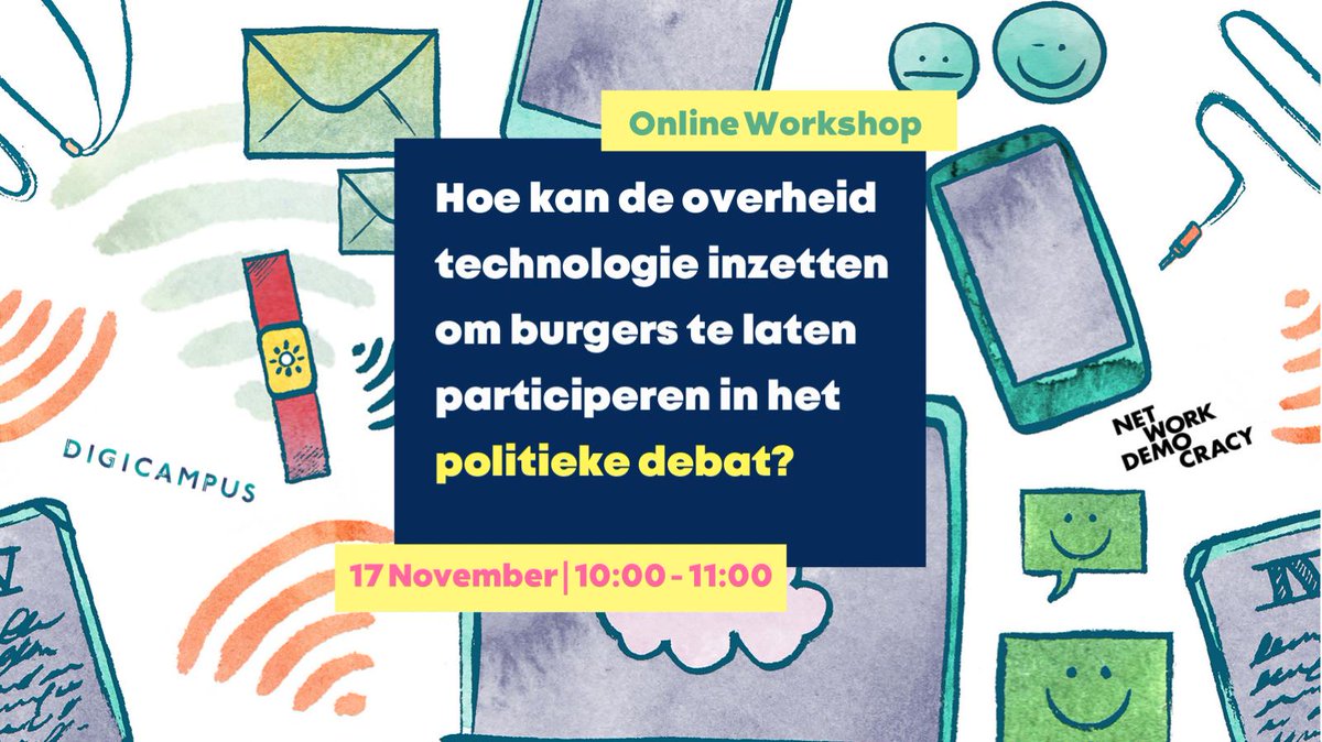 Op woensdag 17 november 10:00-11:00 organiseren we een workshop samen met de Rijks Innovatie Community en Digicampus over de open source deliberatie tool Pol.is! 👩🏻‍💻🧑🏿‍💻👩🏼‍💻

Meer info hier: bit.ly/3nbhI5D